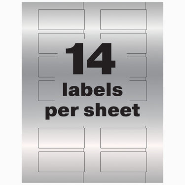 Avery Metallic Asset Tag Labels, 1-1/4 x 2-3/4